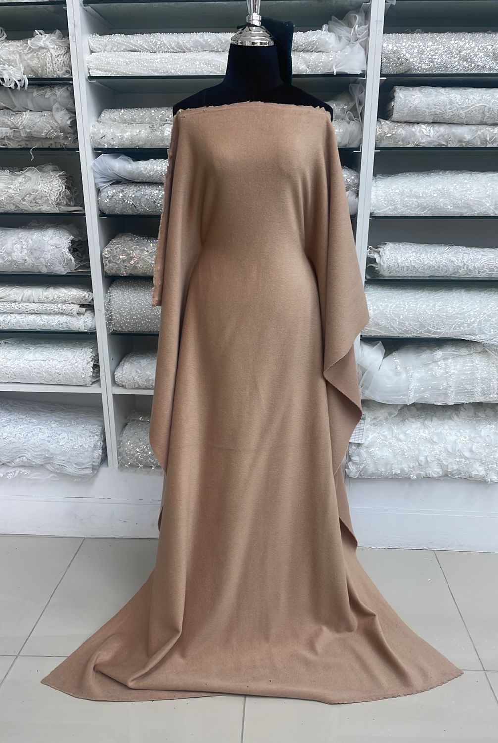 [ WM-G16A-2406-43 ] WoolMelton50%w50%p150cm-CAMEL per Meter