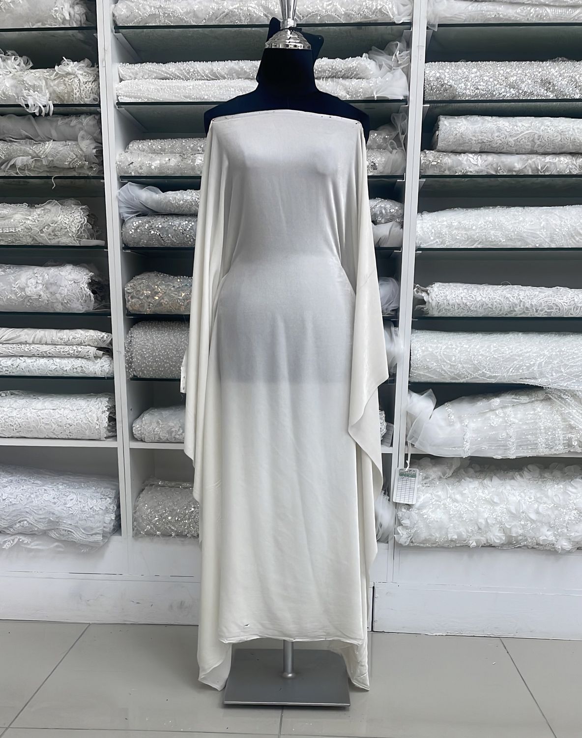 [ SVSV-WA-SV18 ] Velvet Silk Visc Spandex White 100cm per Meter