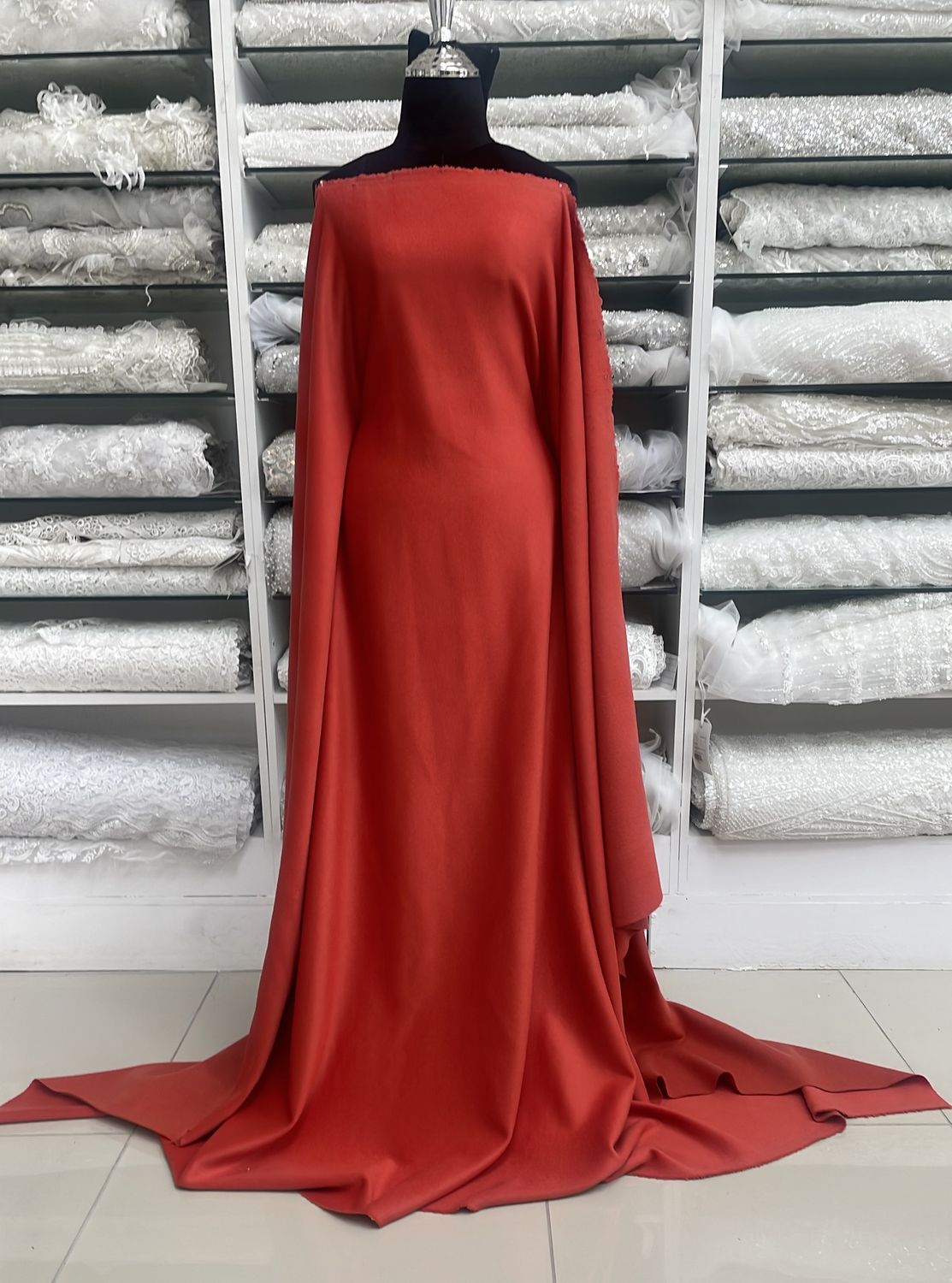 [ WC-G15A-3643-3 ] Wool Coating 75%WO20%TC5%NY-150-ORANGE per Meter