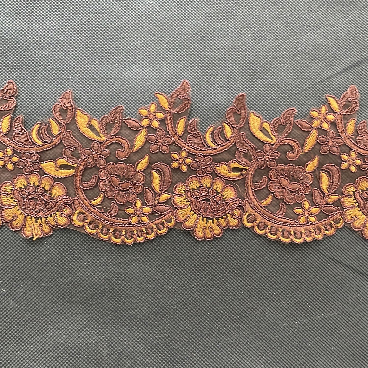 [ BRM-AM-515A-12 ] BraidMetallicCorded10cm-Brown per Meter