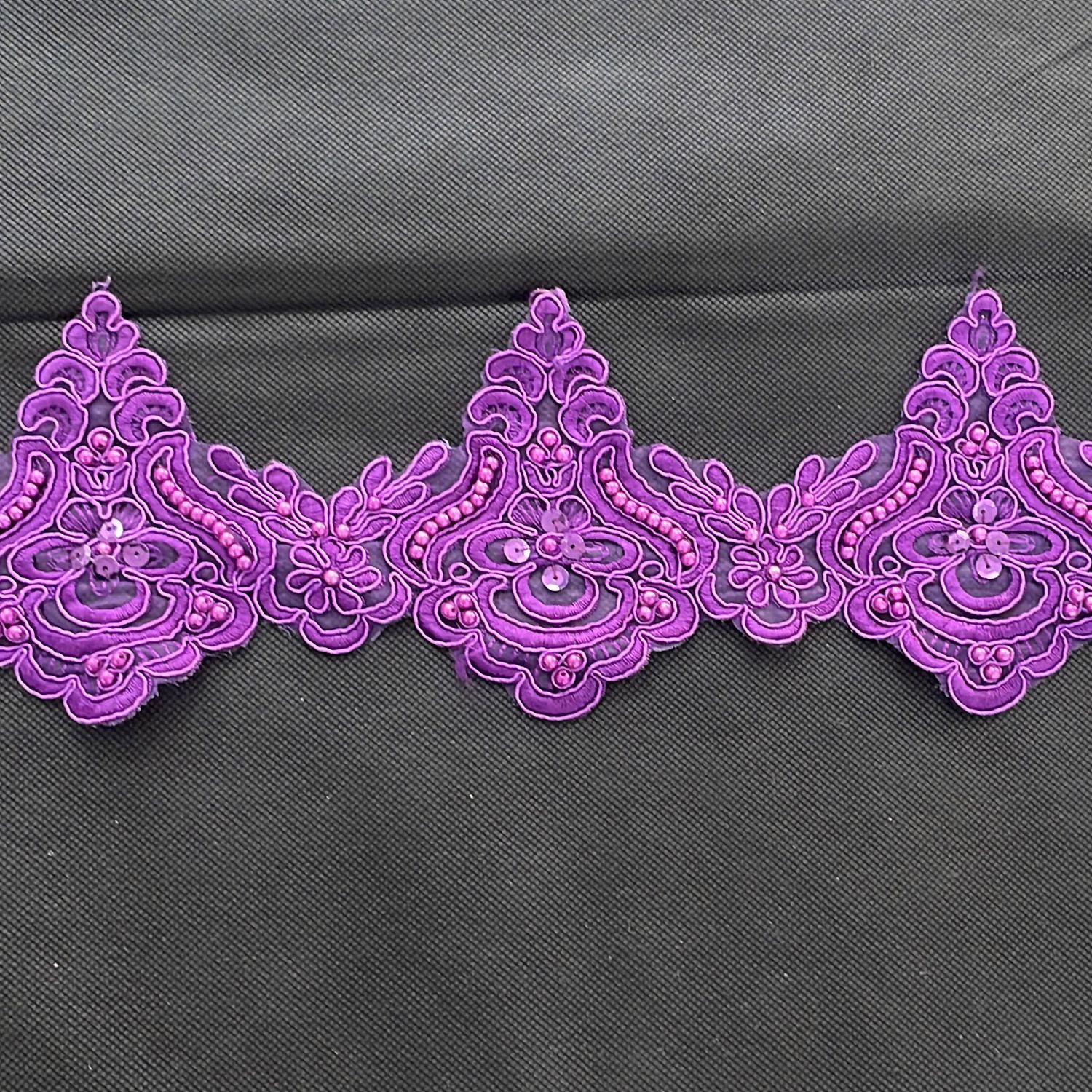 [ BOEBC-AF-406 ] Braid Organza Emb BeadCord 12cm-ALL per Meter