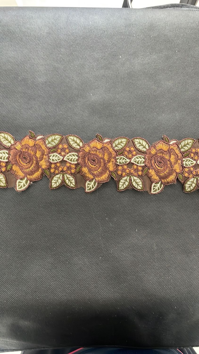 [ BR-ALM-14-14 ] Braid Rose 7cm - BROWN per Meter