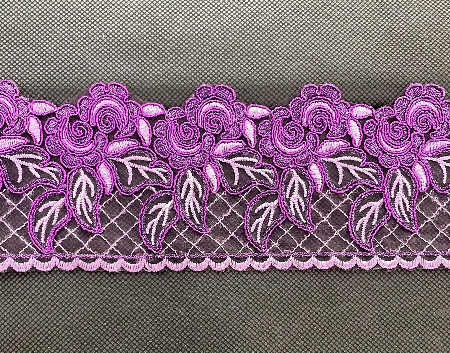 [ BRM-AM-515B-3 ] BraidMetallicCorded 8cm-PURPLE per Meter