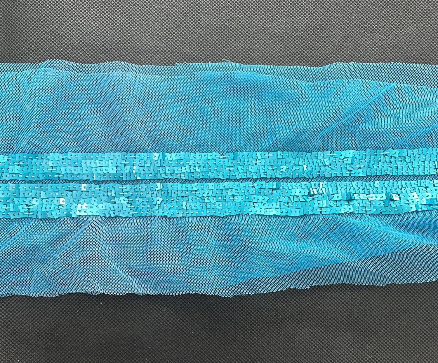 [ BR-ETO-21315-01 ] Braid Tulle 7cm - Turquoise per Meter