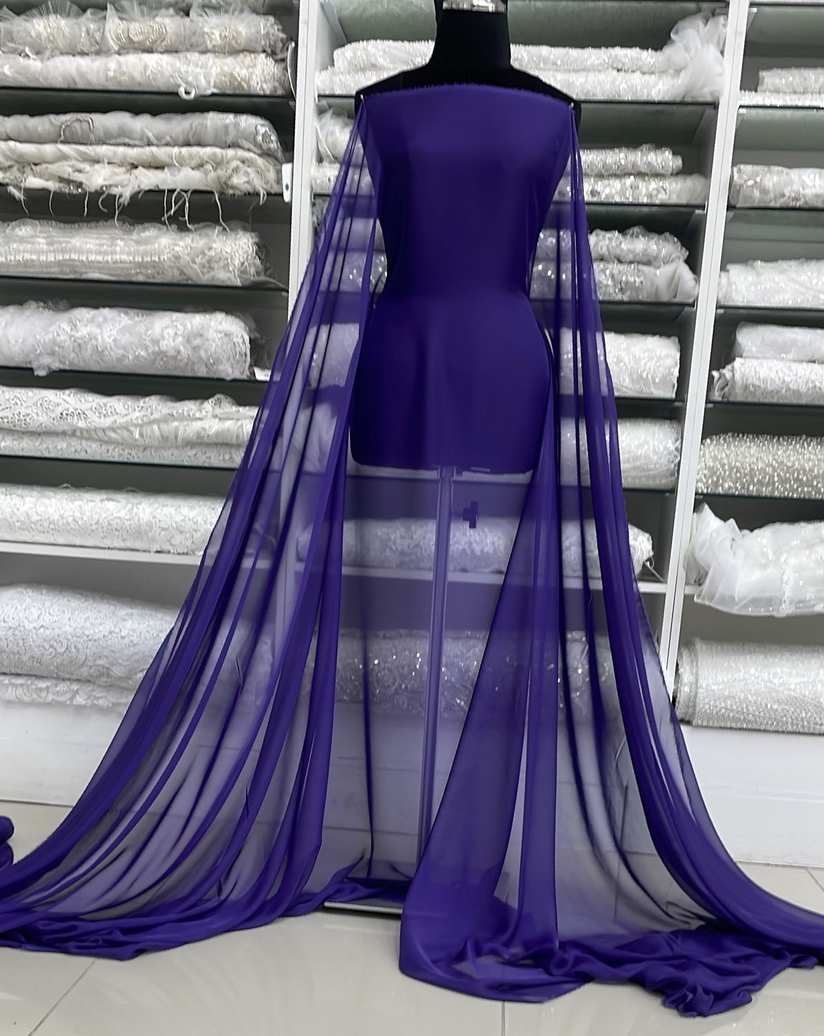 Chiffon [ CH30D-MHJ-M1132 ] Chiffon 30D 150w Grape per Meter