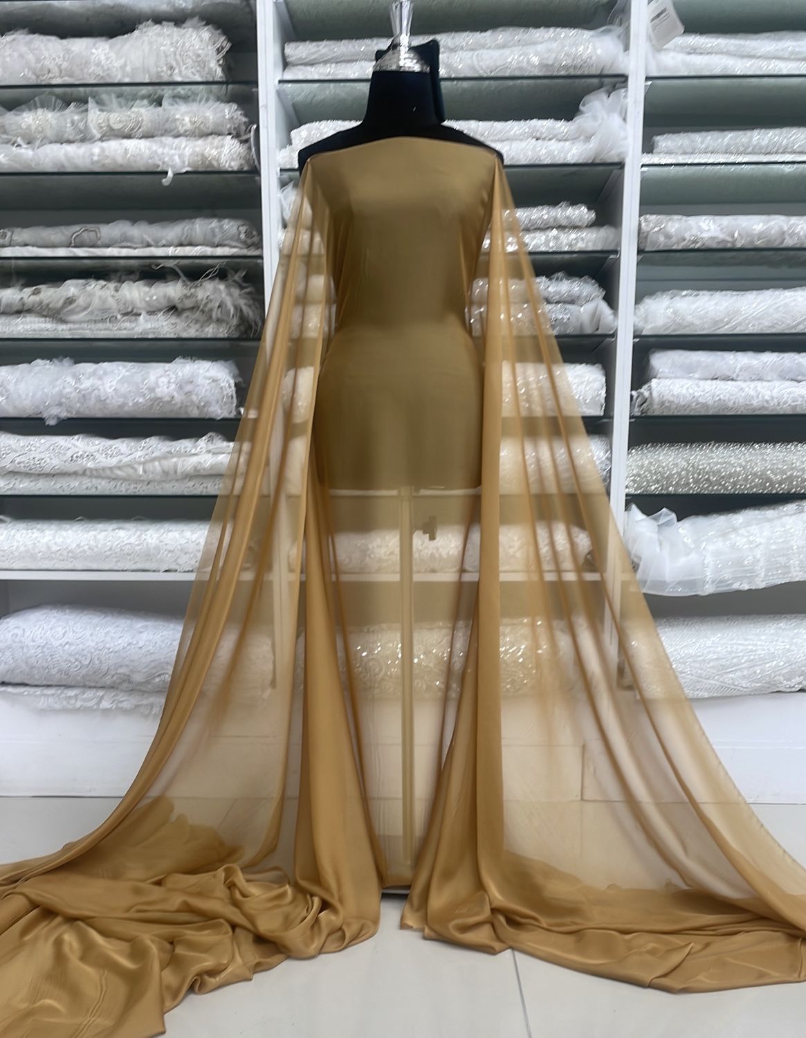 Chiffon [ 24213 ] Silky Chiffon 30D PlnDyed-150-48-Tan per Meter