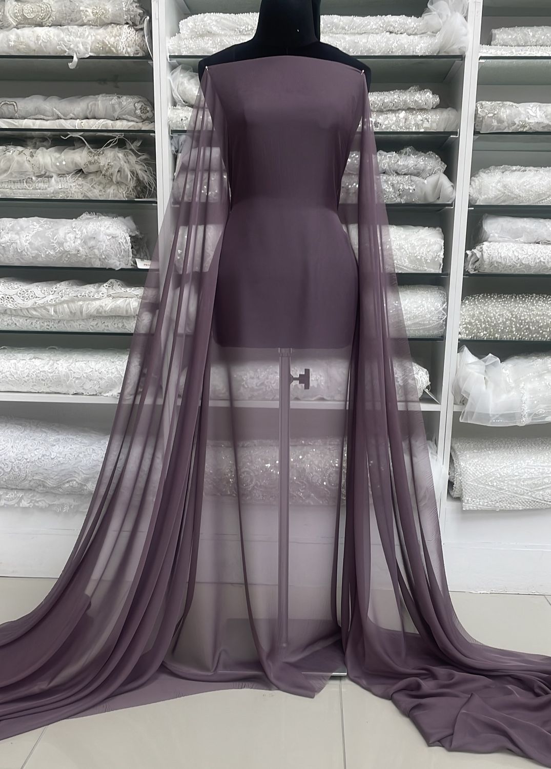 Chiffon 30D Silky Chiffon-per m-150-41-Light Grape