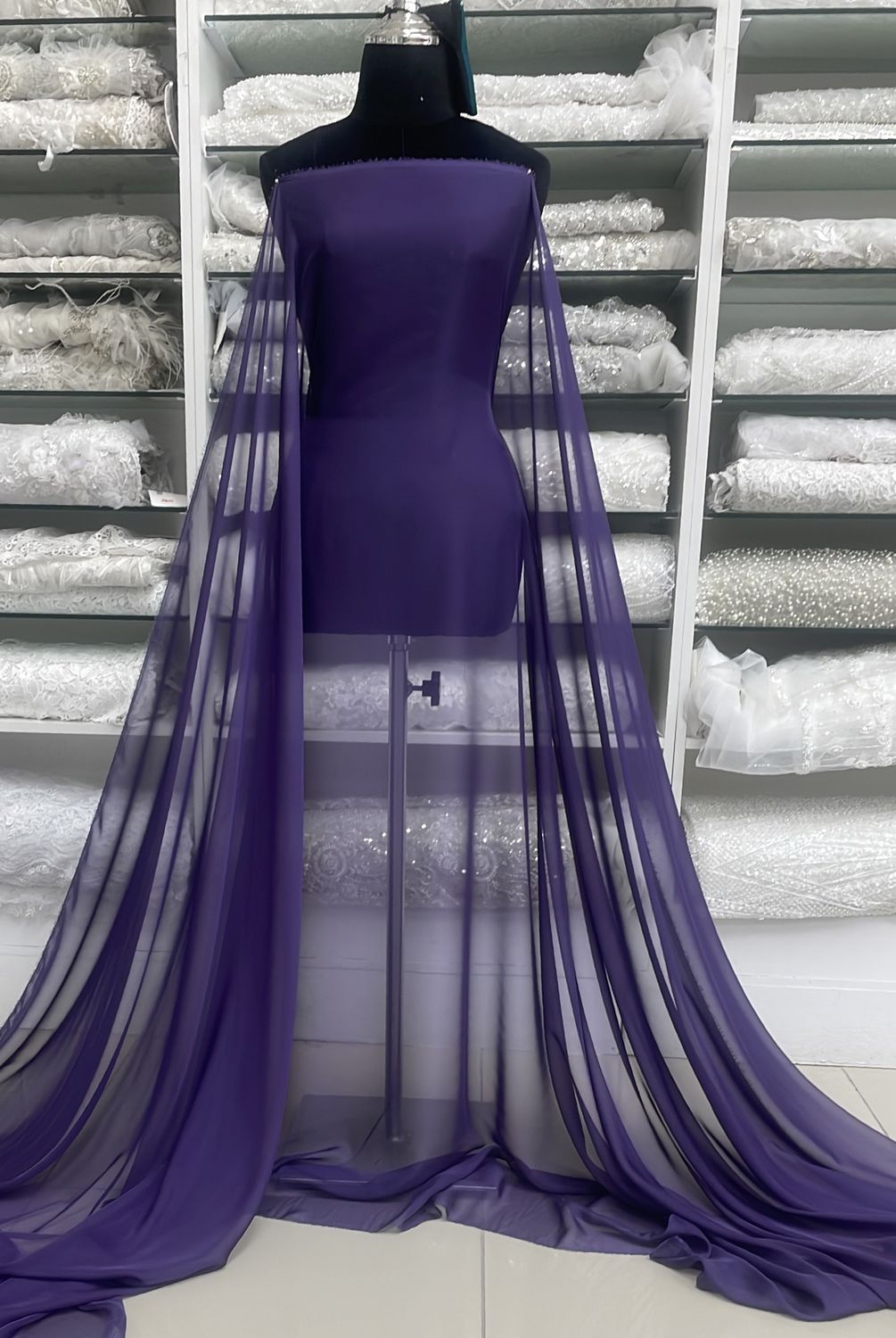 Chiffon [ CH30D-MHJ476129 ] Chiffon 30D 150w Purple per Meter