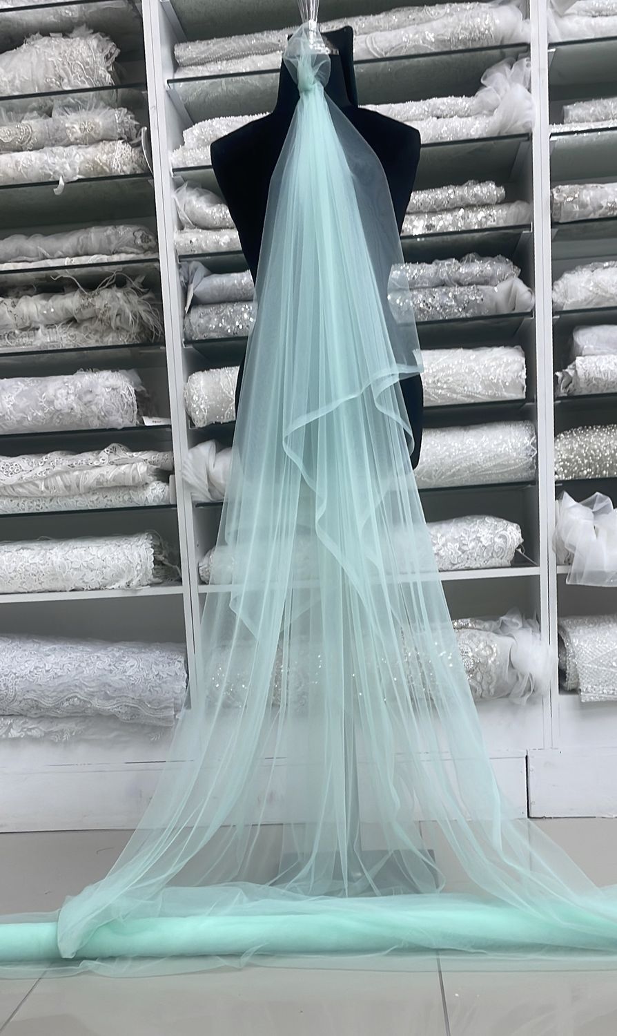 [ 15708 ] Tulle Italian/150/5g/MINT per Meter