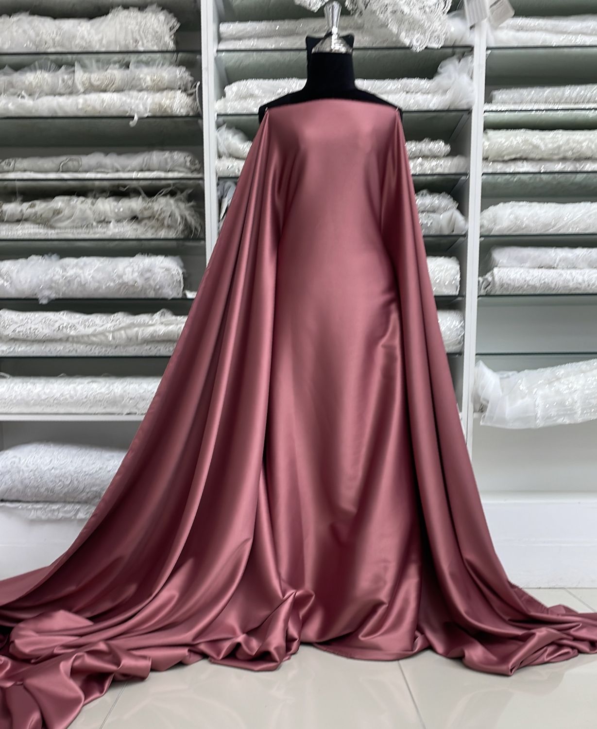 [ 25196 ] MILANO Satin Stretch-Lux-150cm-104-GUAVA per Meter