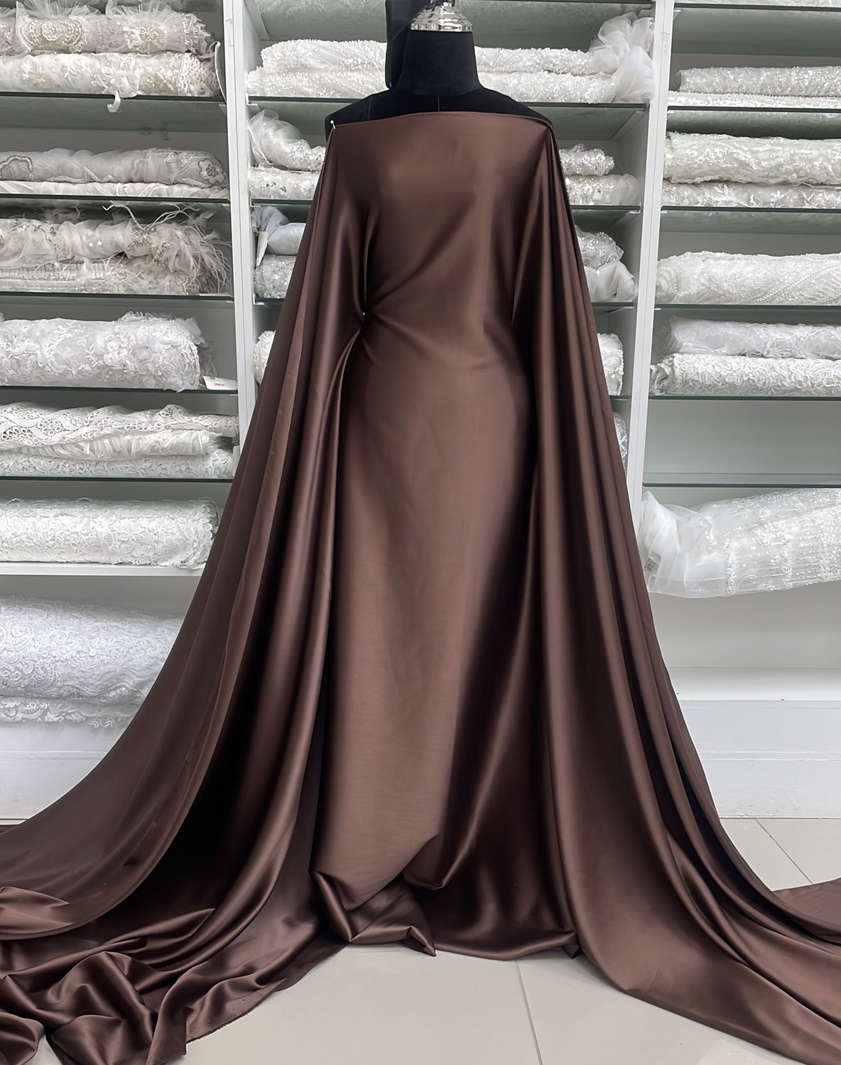 Satin Milano-per m-150-F47-Brown