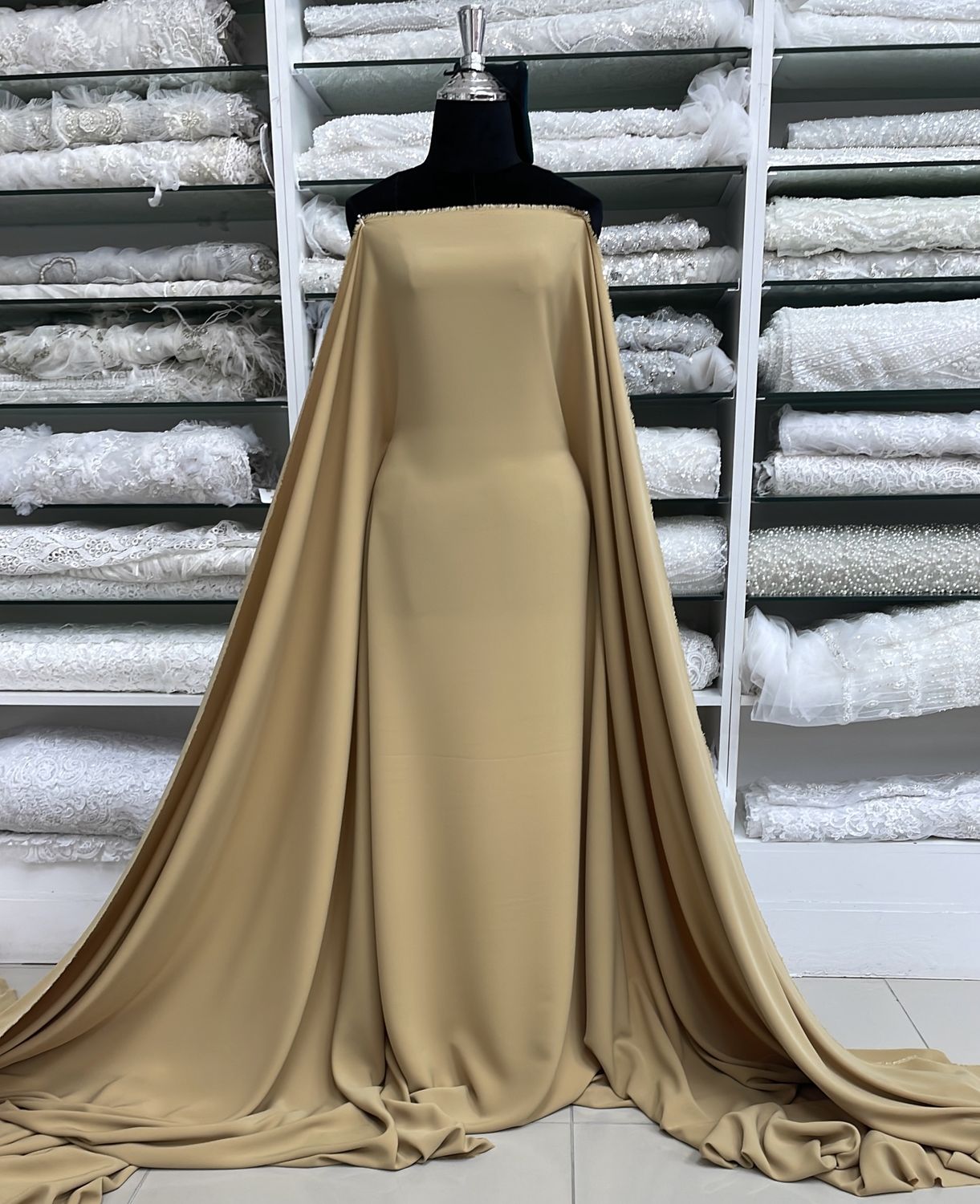 [ CRSE-PT-17 ] CREPE SELINA 150CM - CAMEL per Meter