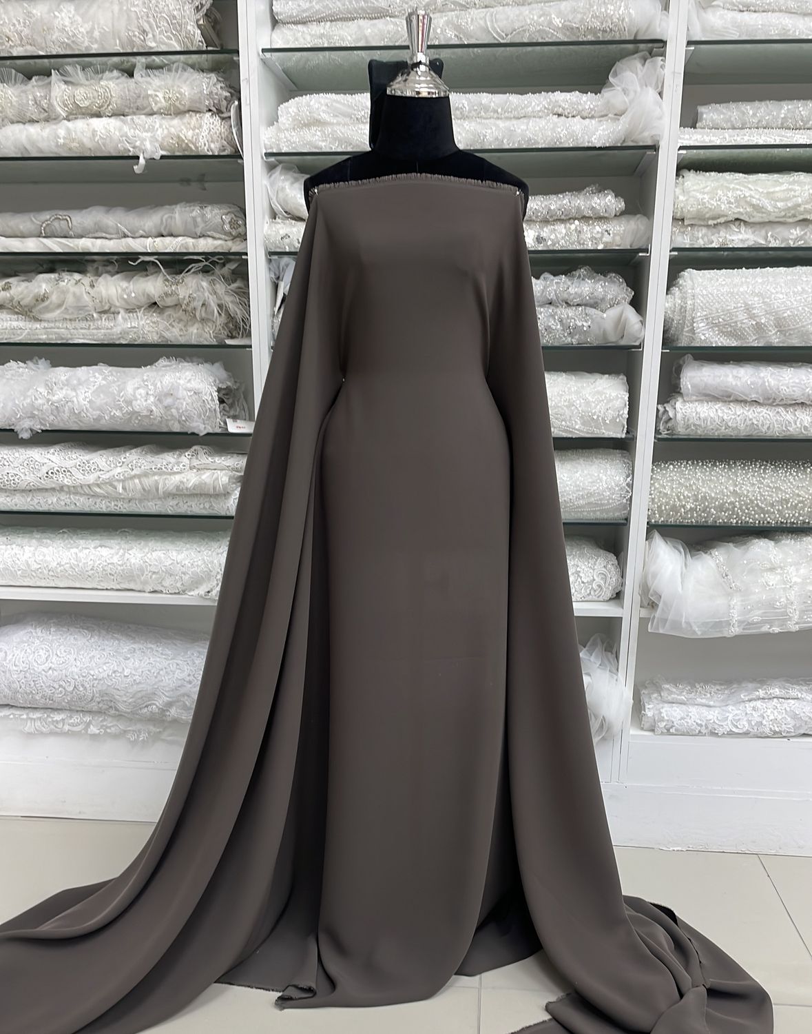 [ CRS-BI-30224-9 ] Crepe Shangai - 145W - Taupe per Meter
