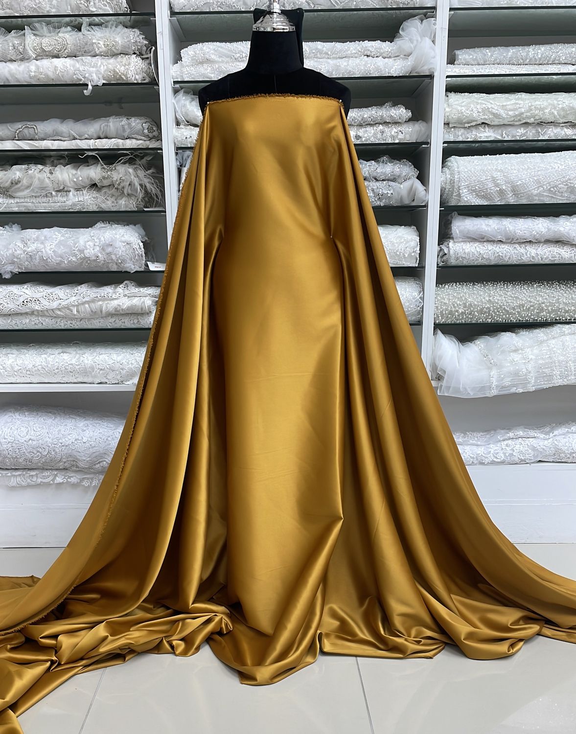 [ 25227 ] MILANO Satin Stretch-Lux-150cm-135-BRONZE per Meter