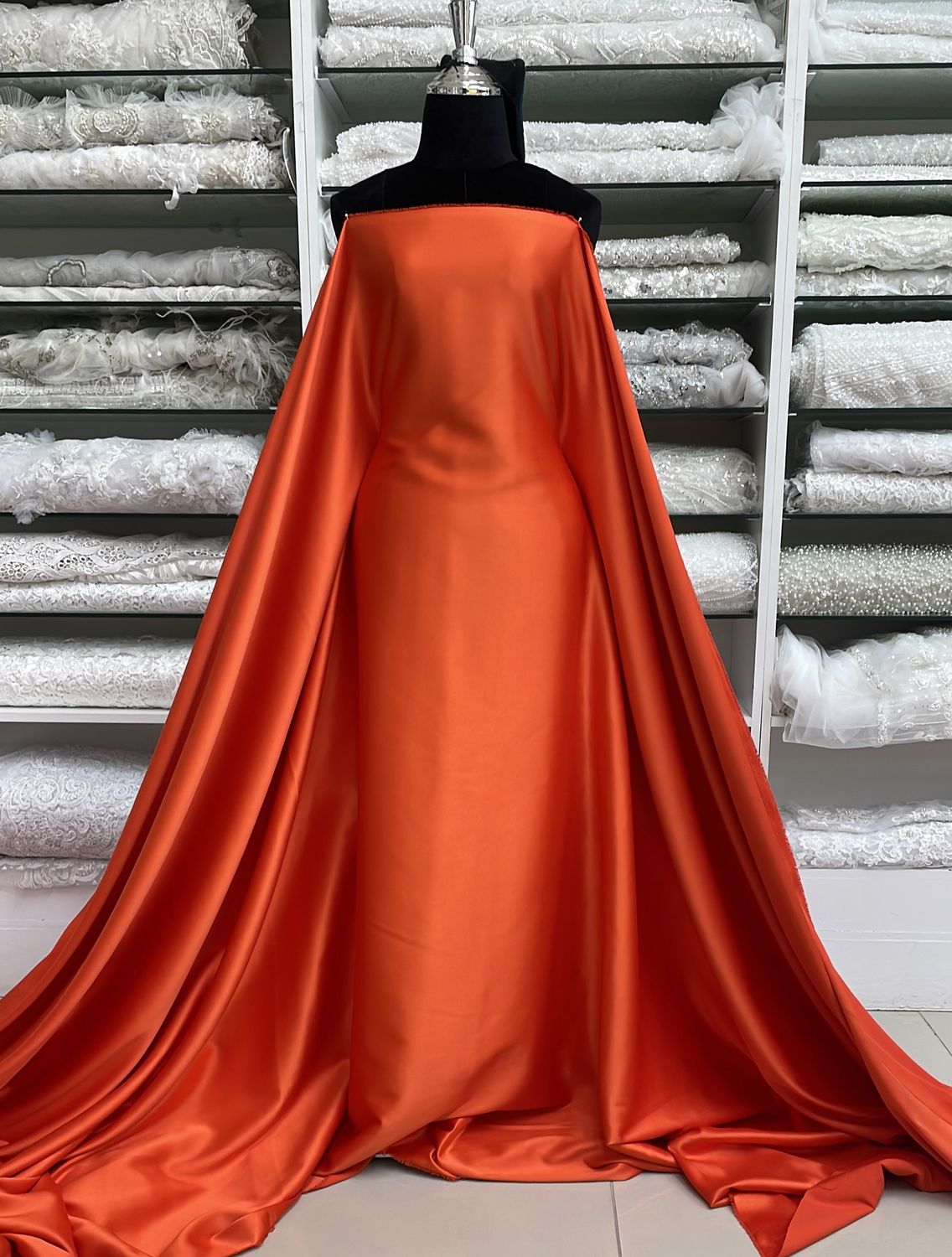 Satin Milano-per m-150-F17-Orange