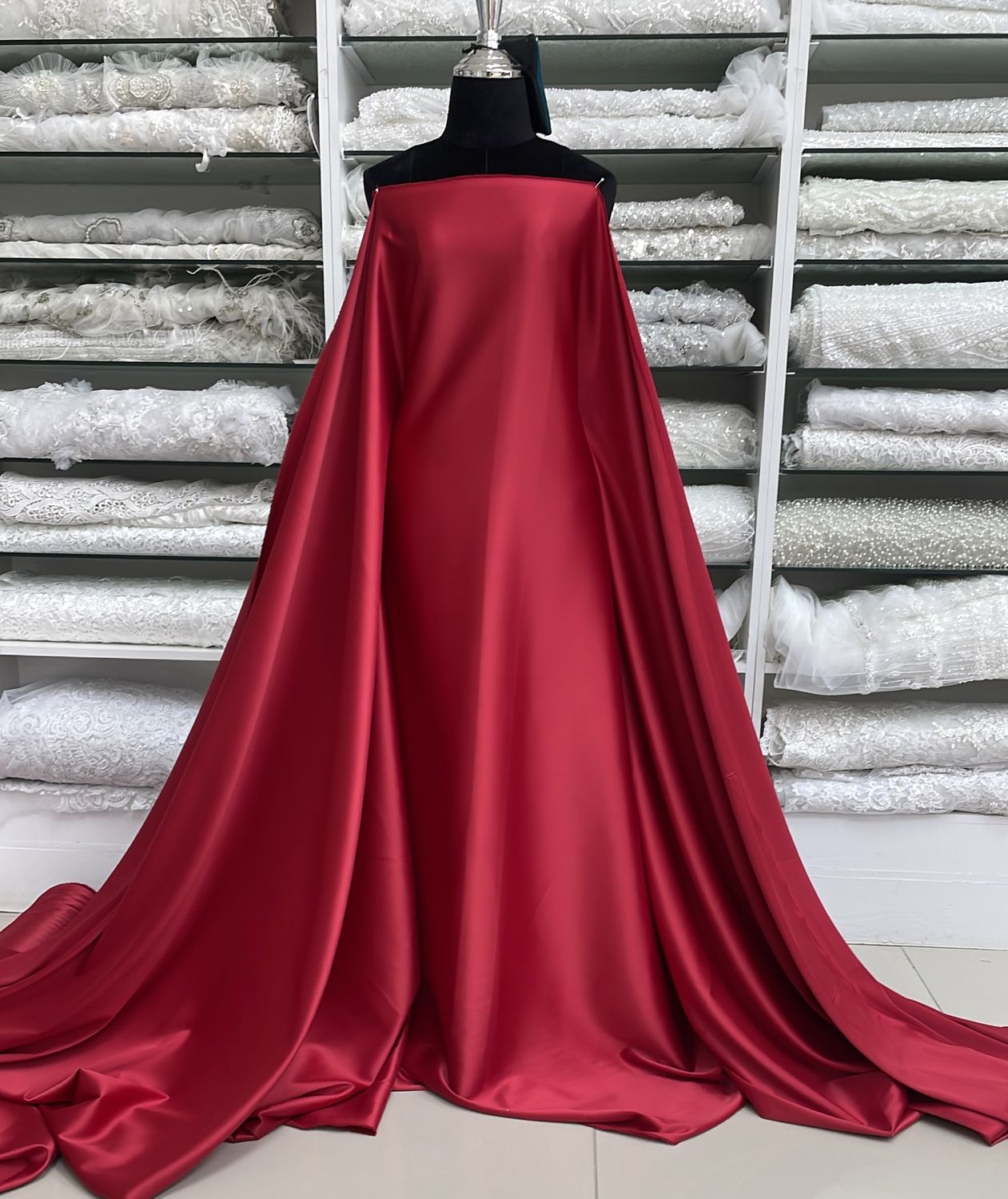 Satin Milano-per m-150-F34-Red