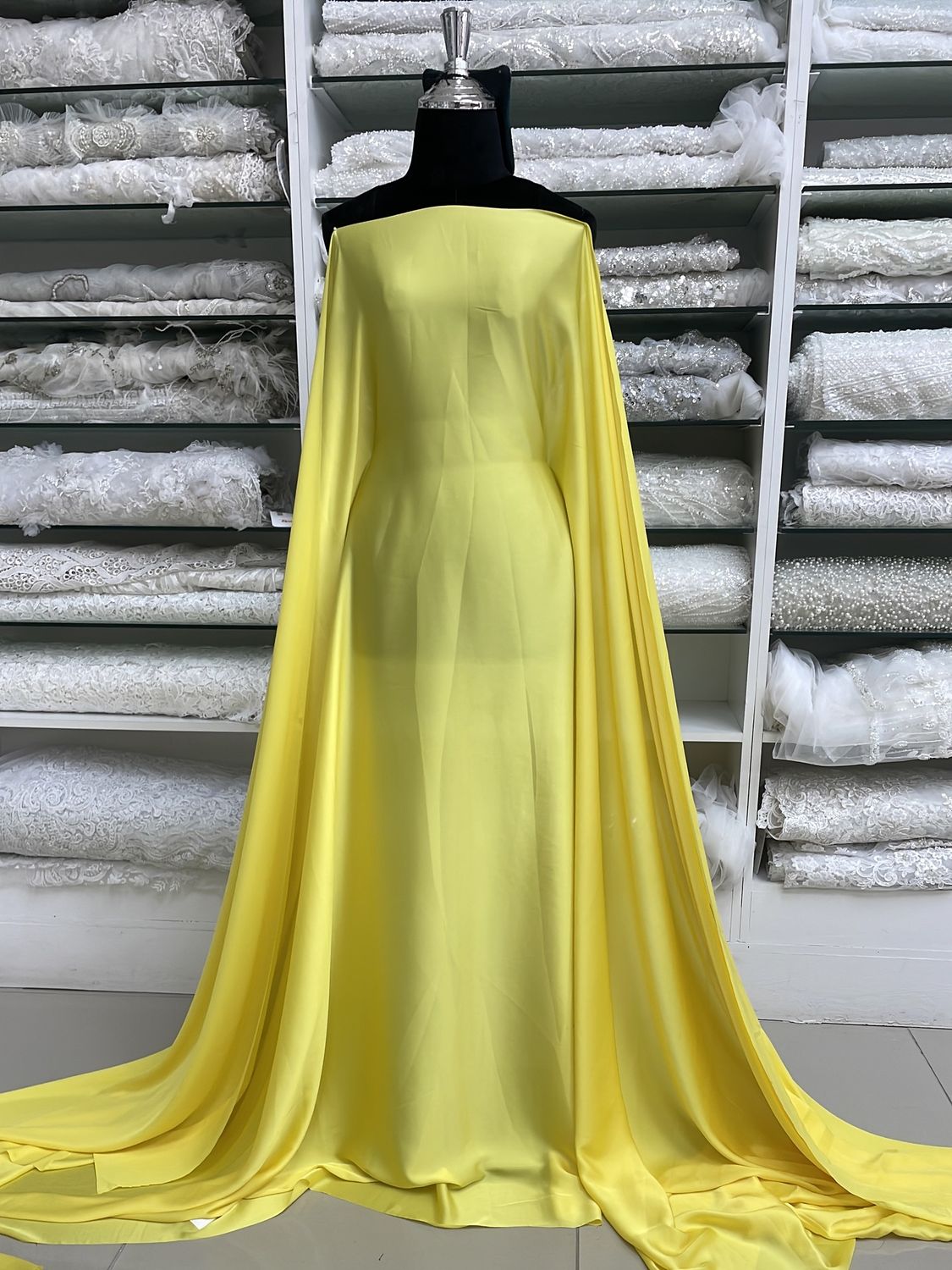 [ SS-JNJ12A-24 ] Silky Satin - 150cm - Yellow per Meter