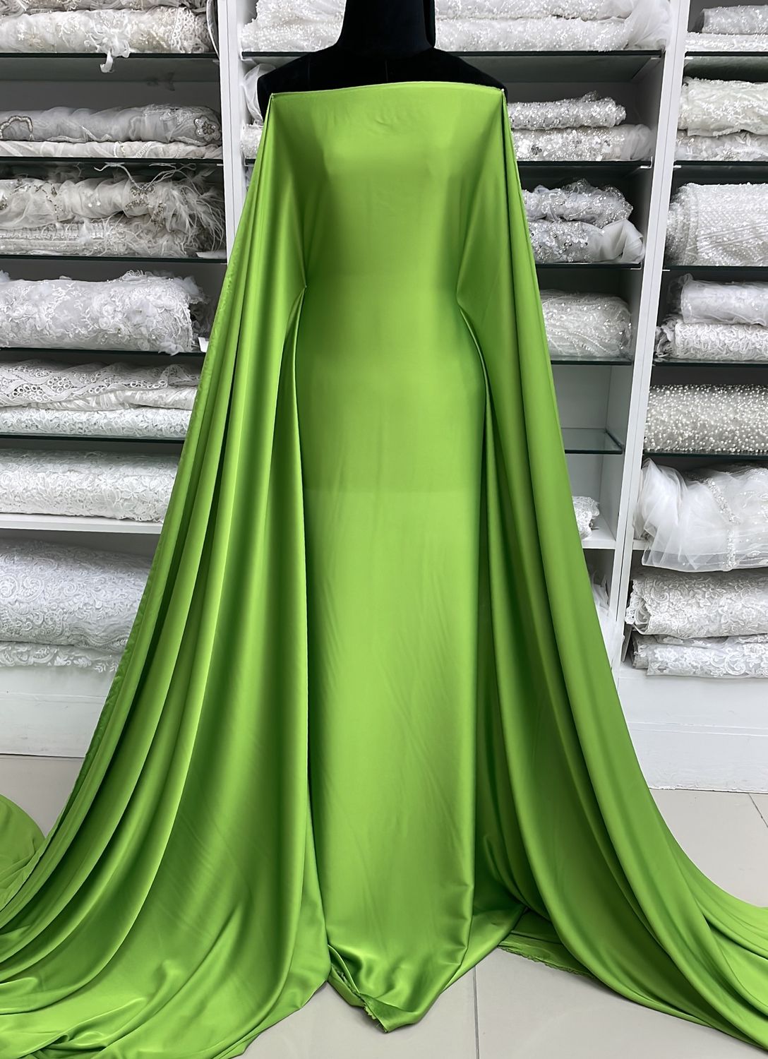 [ 25309 ] Armani Satin-150-555-LimeKiwi per Meter