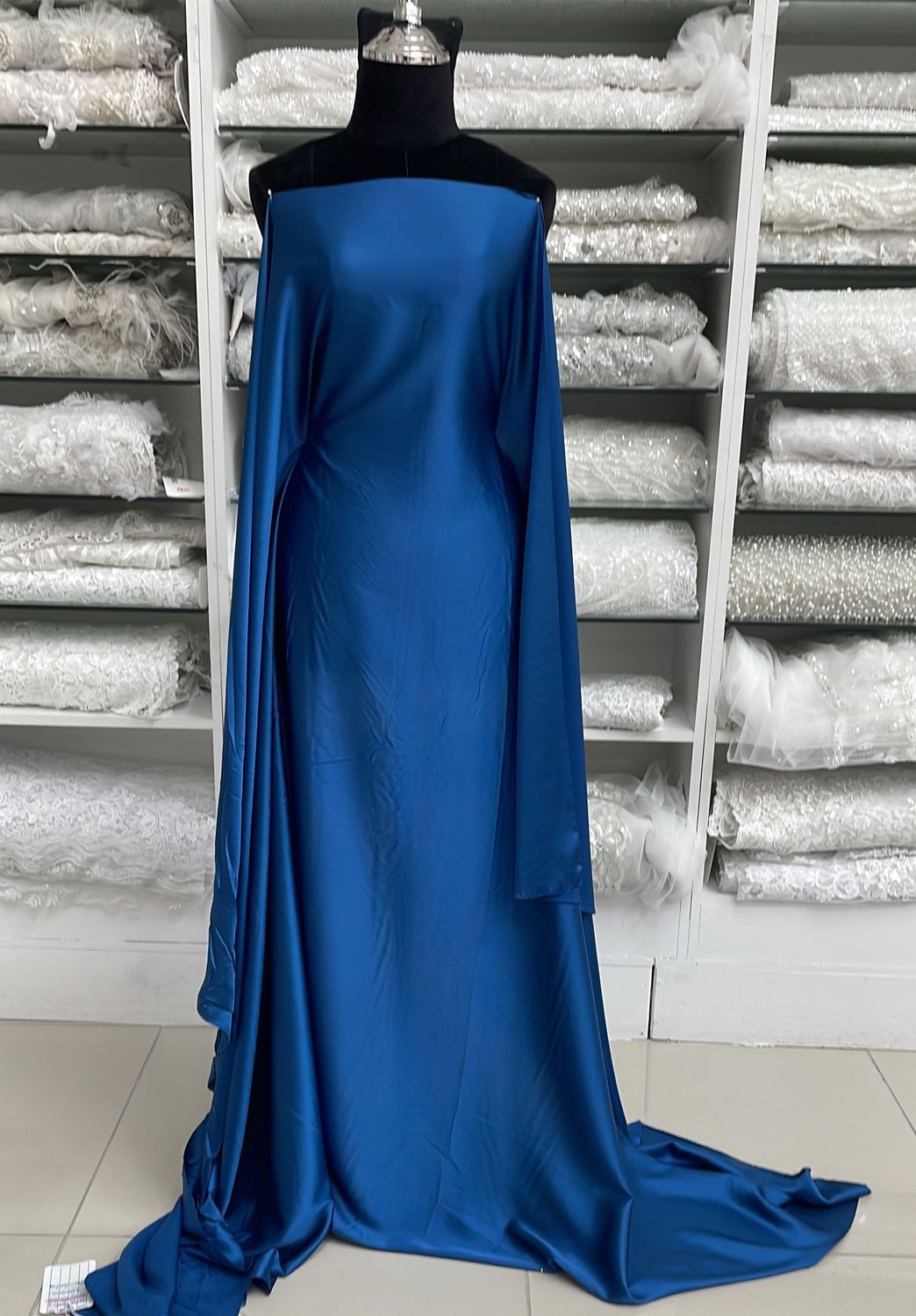 [ 23510 ] SSA-Satin Stretch ARMANI PD -150-DODGER BLUE-45 per Meter