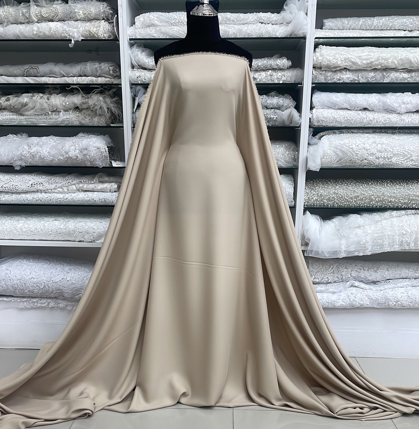[ CIL-SA-3885-014 ] Crepe Italian Louvre - Beige per Meter