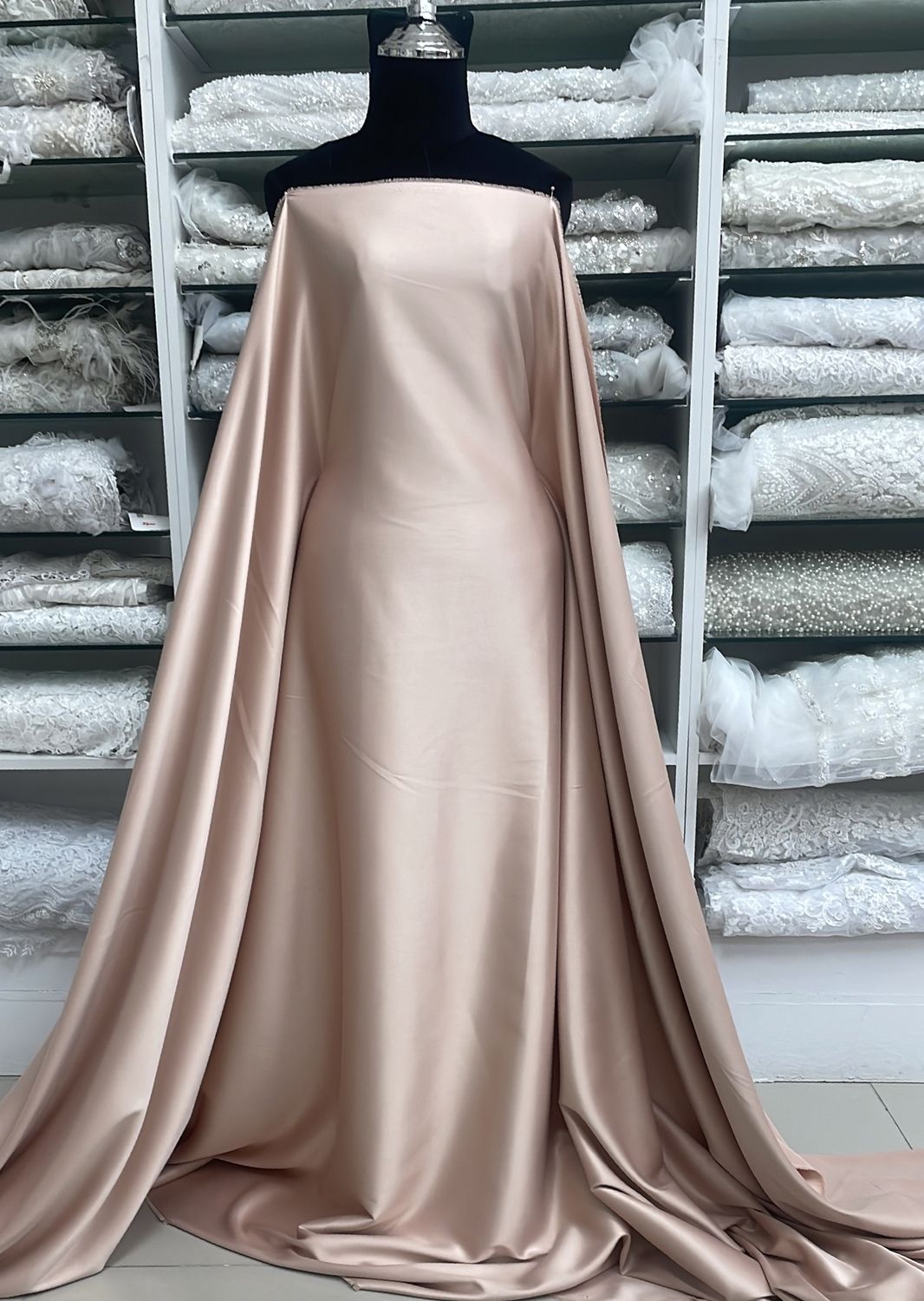 [ 25223 ] MILANO Satin Stretch-Lux-150cm-131-DUSTY PINK per Meter