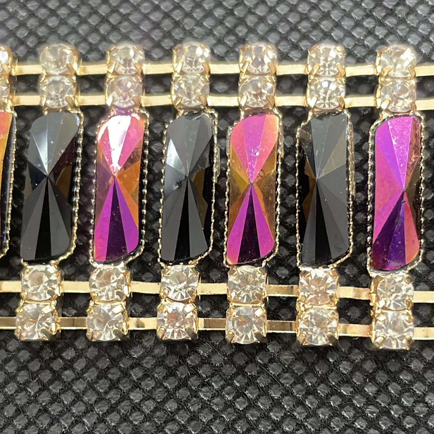 [ 15158 ] Braid Metalic/3cm/5g/Multi Black per Meter