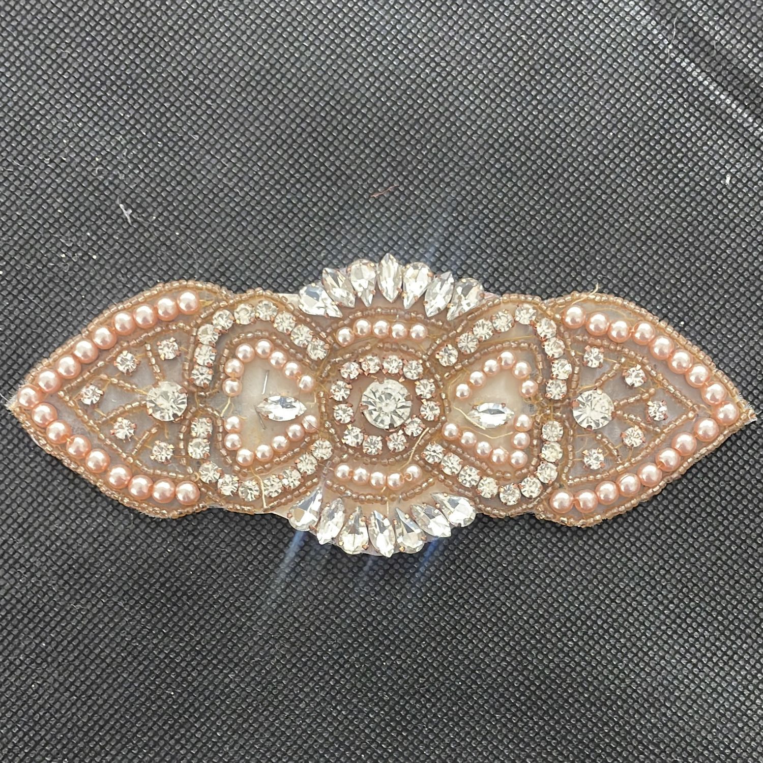 [ 18464 ] Motiff Crystal Iron On/15cm/5g/ROSE GOLD per Meter