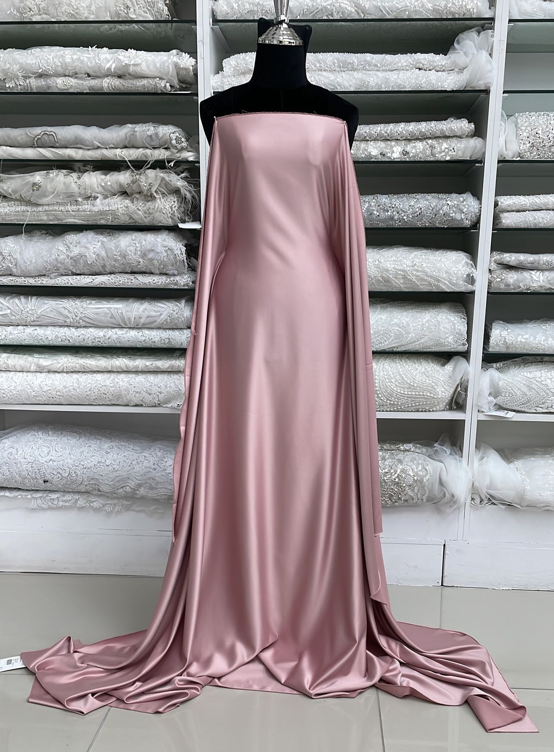 [ 24117 ] Satin Maroccan N/S 147g-145-Rose-28 per Meter