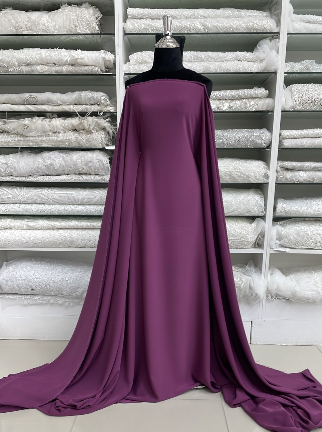 [ 15218 ] Crepe Victoria/150cm/5g/Grape per Meter