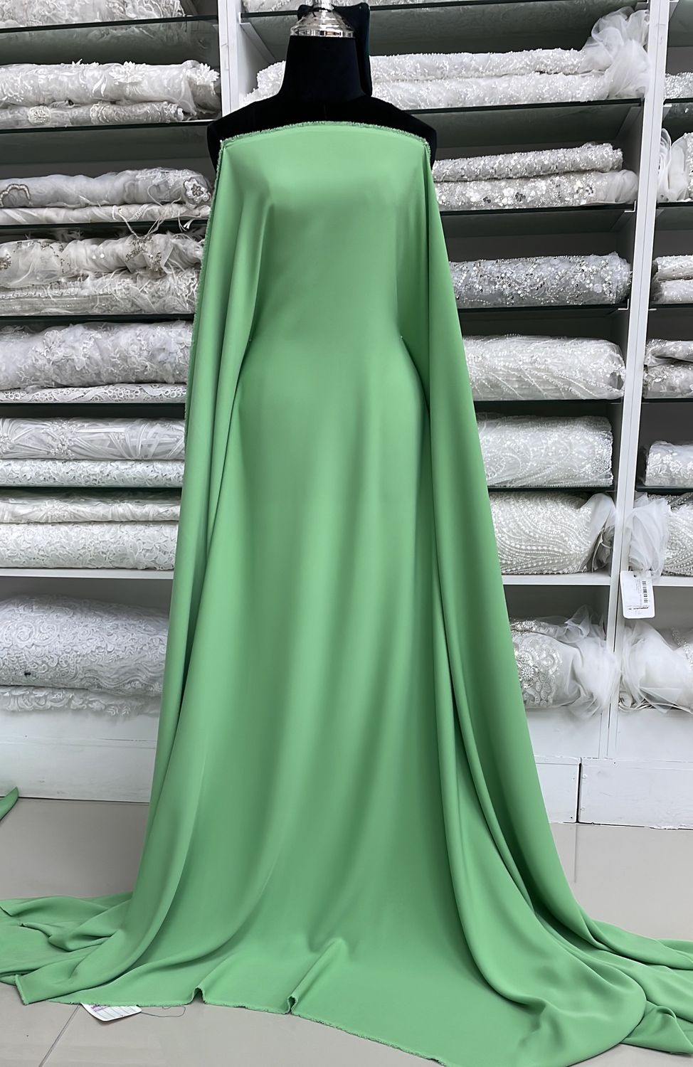 [ 15205 ] Crepe Victoria/150cm/5g/Pistasio per Meter