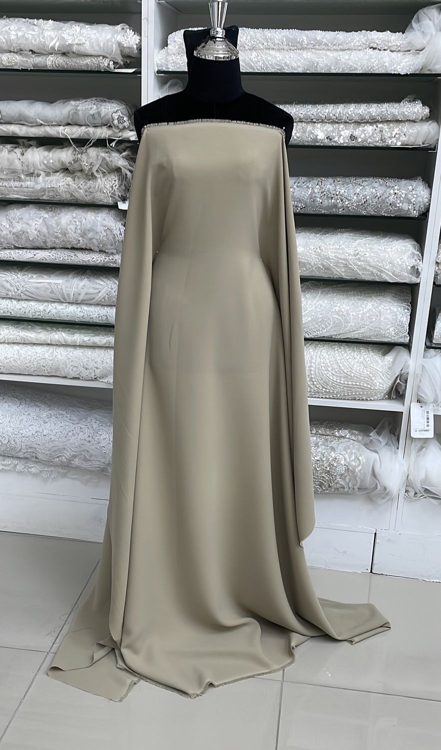 [ CRS-BI-30224-3 ] Crepe Shangai - 145W - Beige per Meter