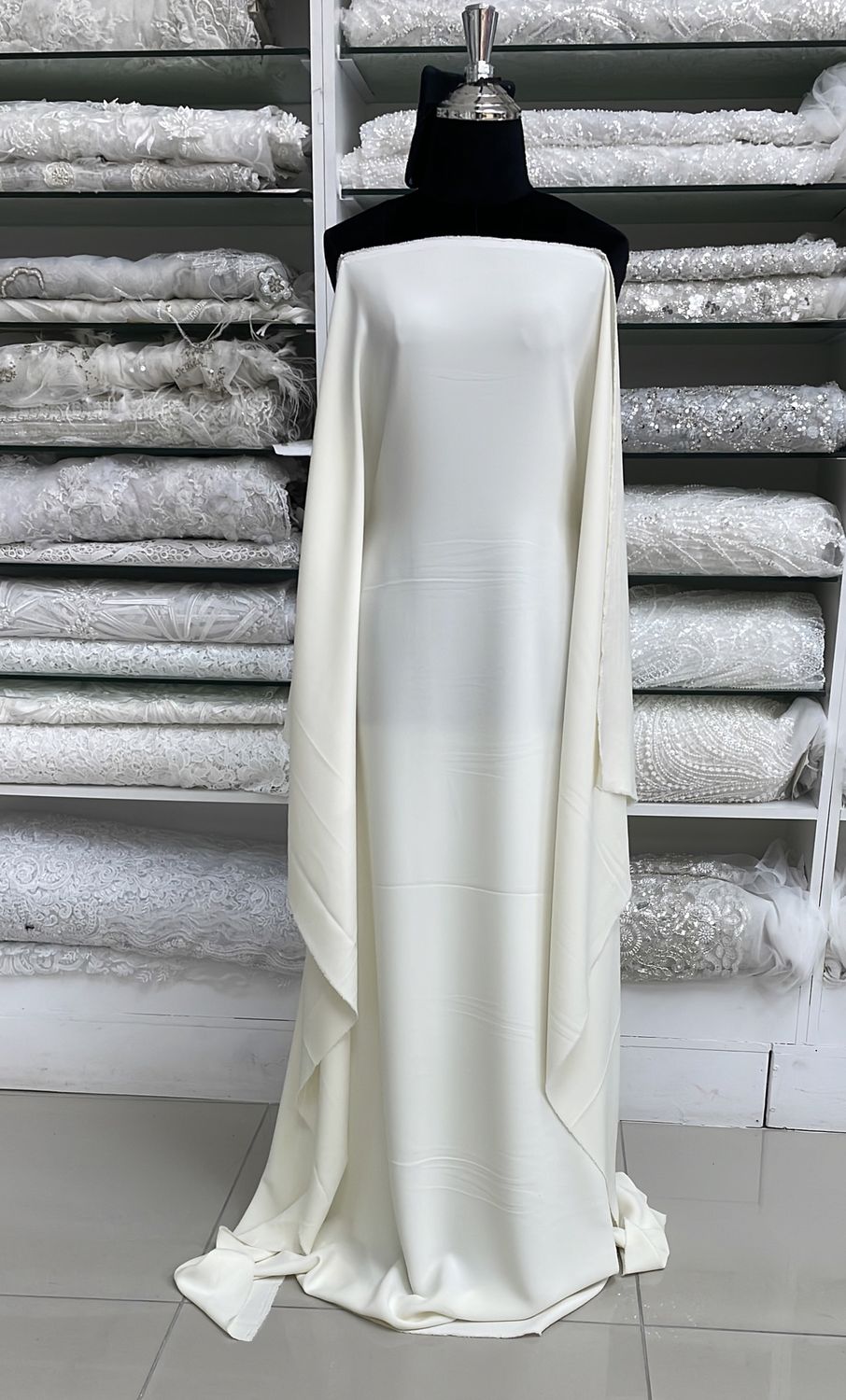 [ 14946 ] Crepe Victoria/150cm/5g/CREAM per Meter