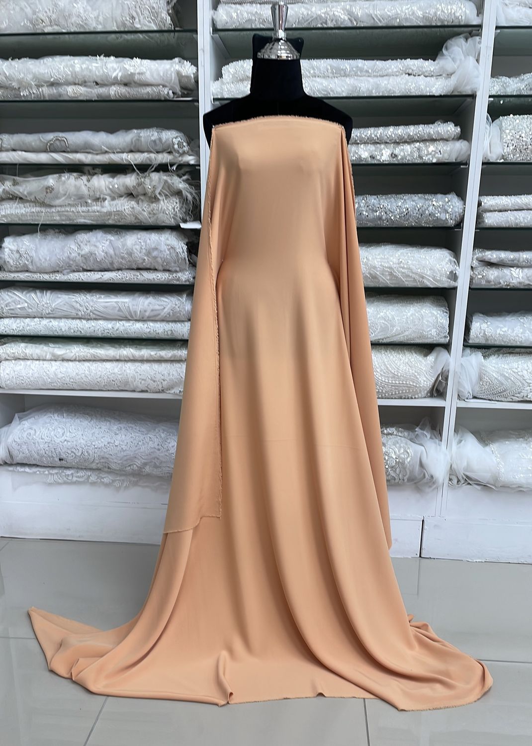 [ 15211 ] Crepe Victoria/150cm/5g/Fawn per Meter