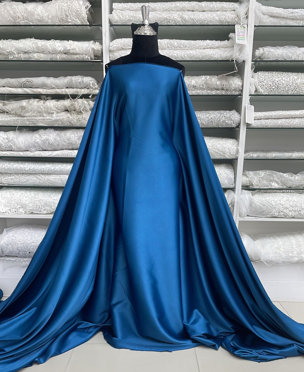 Bon Bon [ 25198 ] MILANO Satin Stretch-Lux-150cm-106-BONDI BLUE per Meter