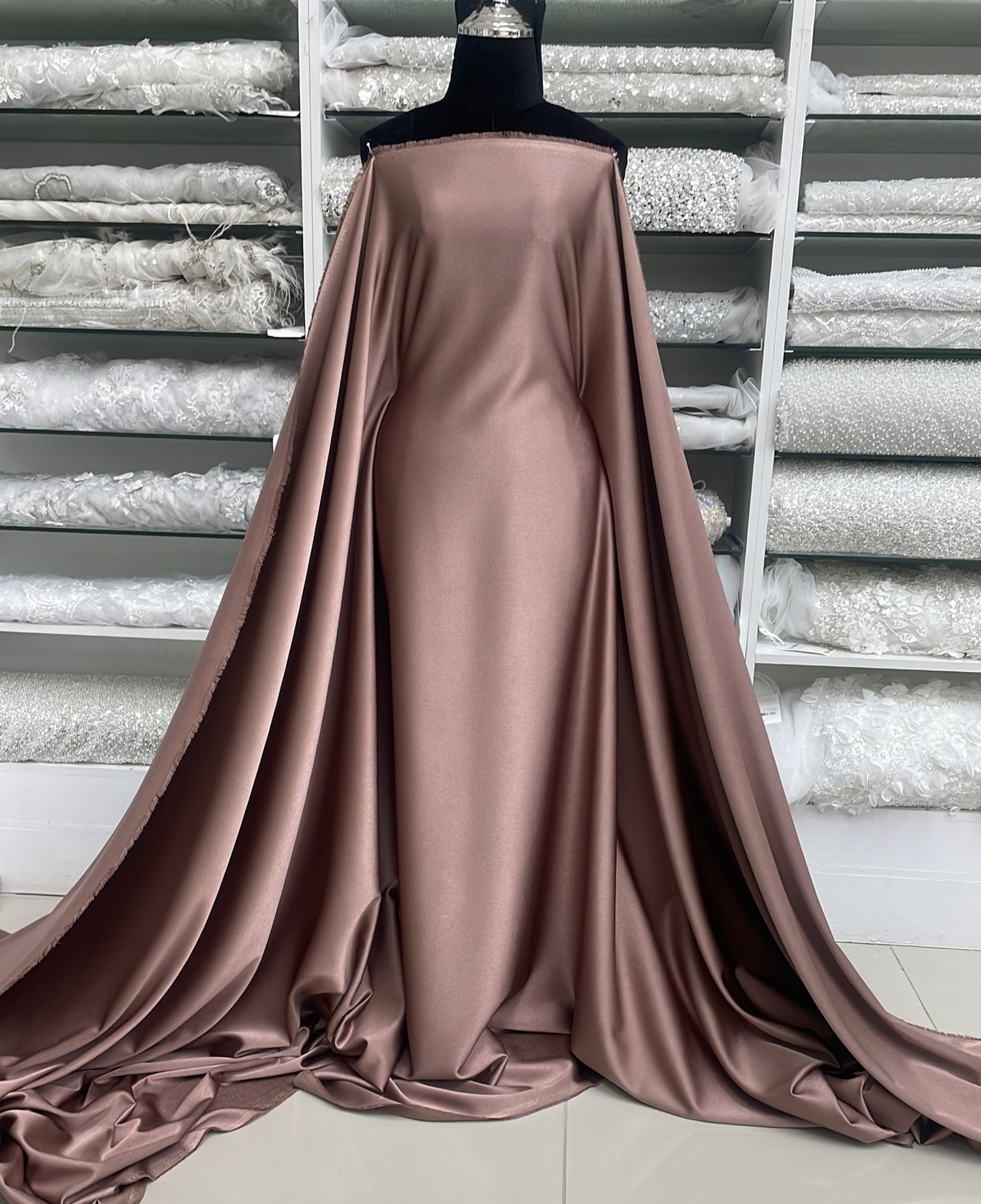 Crepe [ 16759 ] Crepe Crispy Plain Dyed/150cm/5g/BRONZE Col 8 - per Meter