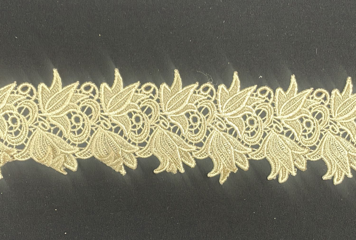 [ 15545 ] Lace Cotton Braid/10cm/5g/GOLD per Meter