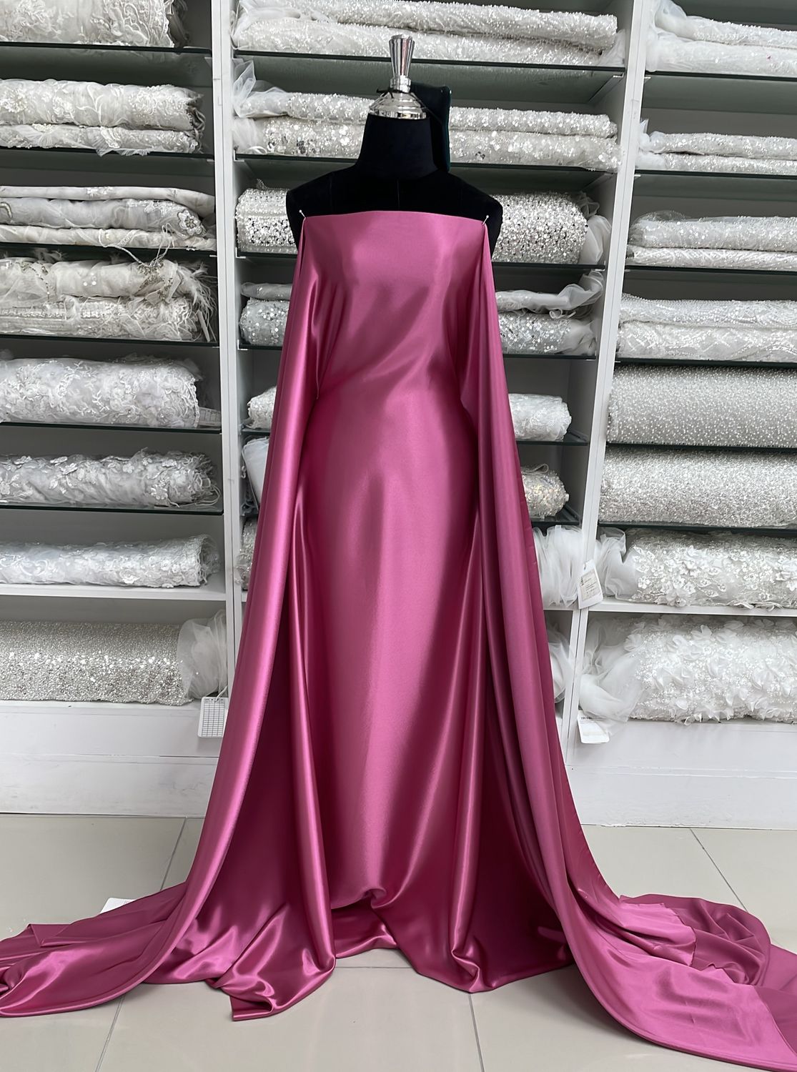 [ ZS-MS-2546-55 ] SatinZara150cm-ROSEPINK per Meter