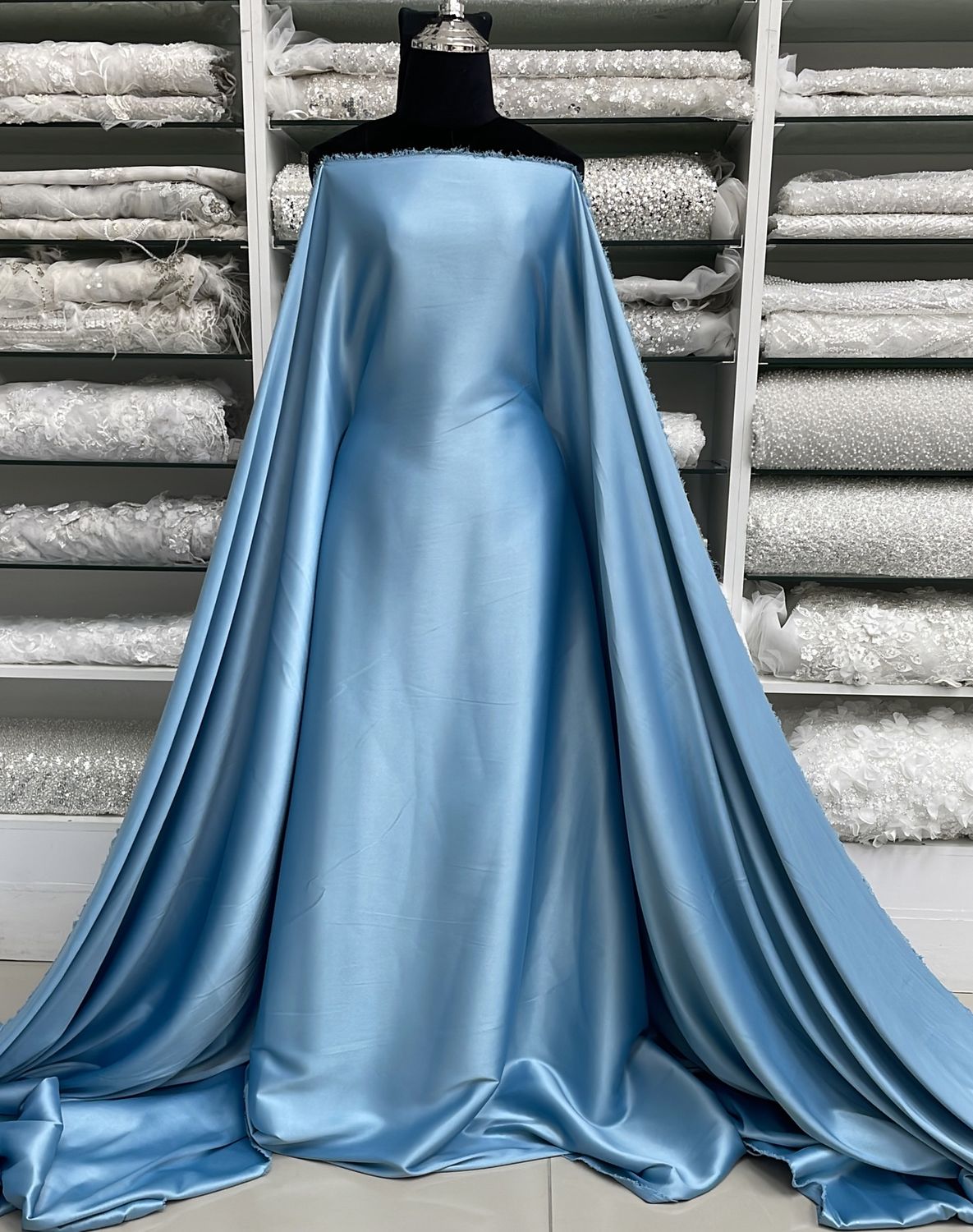 Satin Milano-per m-150-F27-Airforce Blue