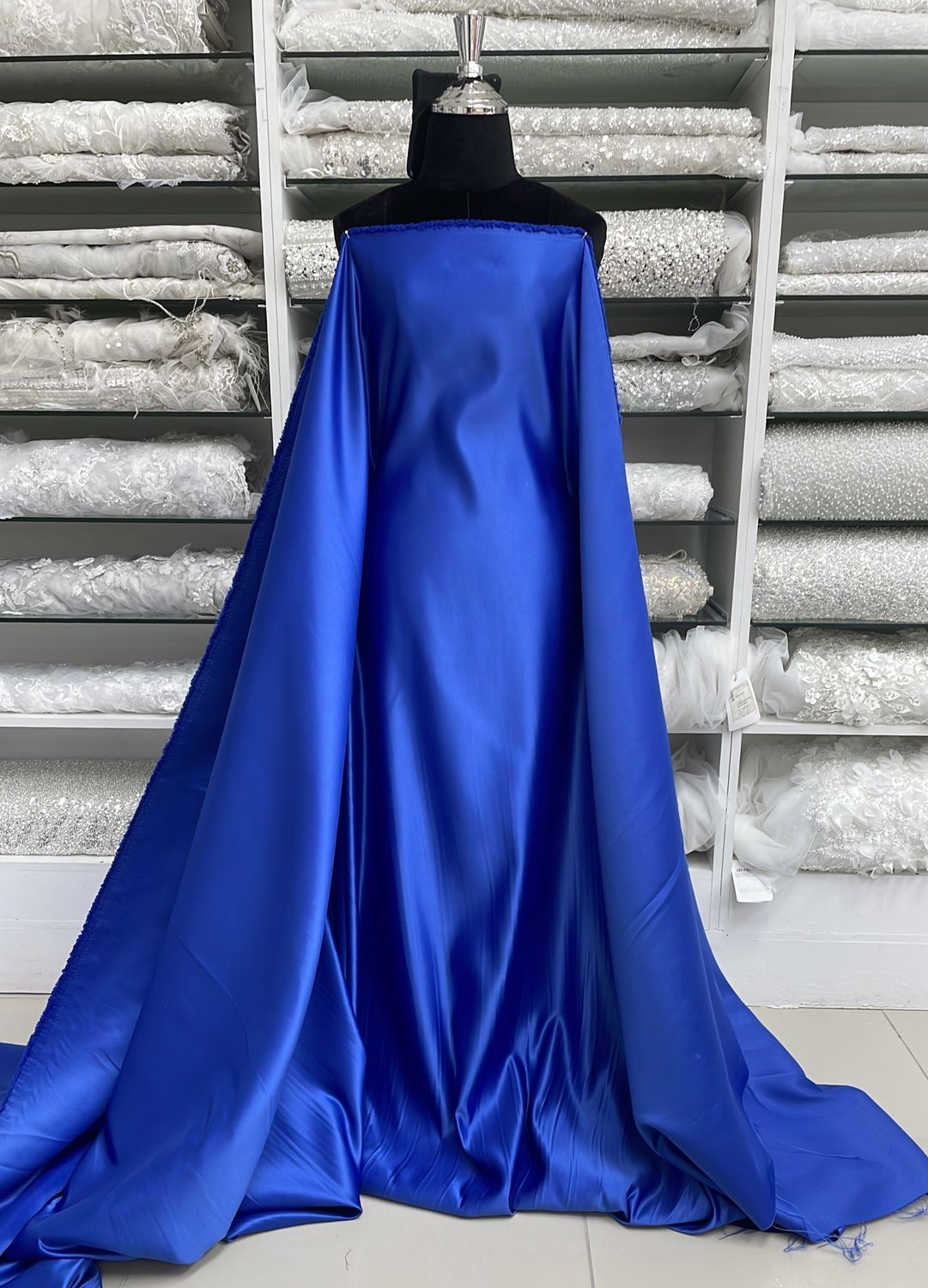 [ 23628 ] Duchess Satin No Str-150-Royal Blue-8 per Meter