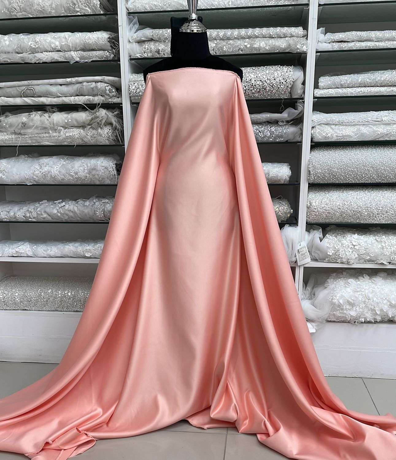 [ 17692 ] Satin Duchess Plain Dyed/150/5g/PEACH per Meter