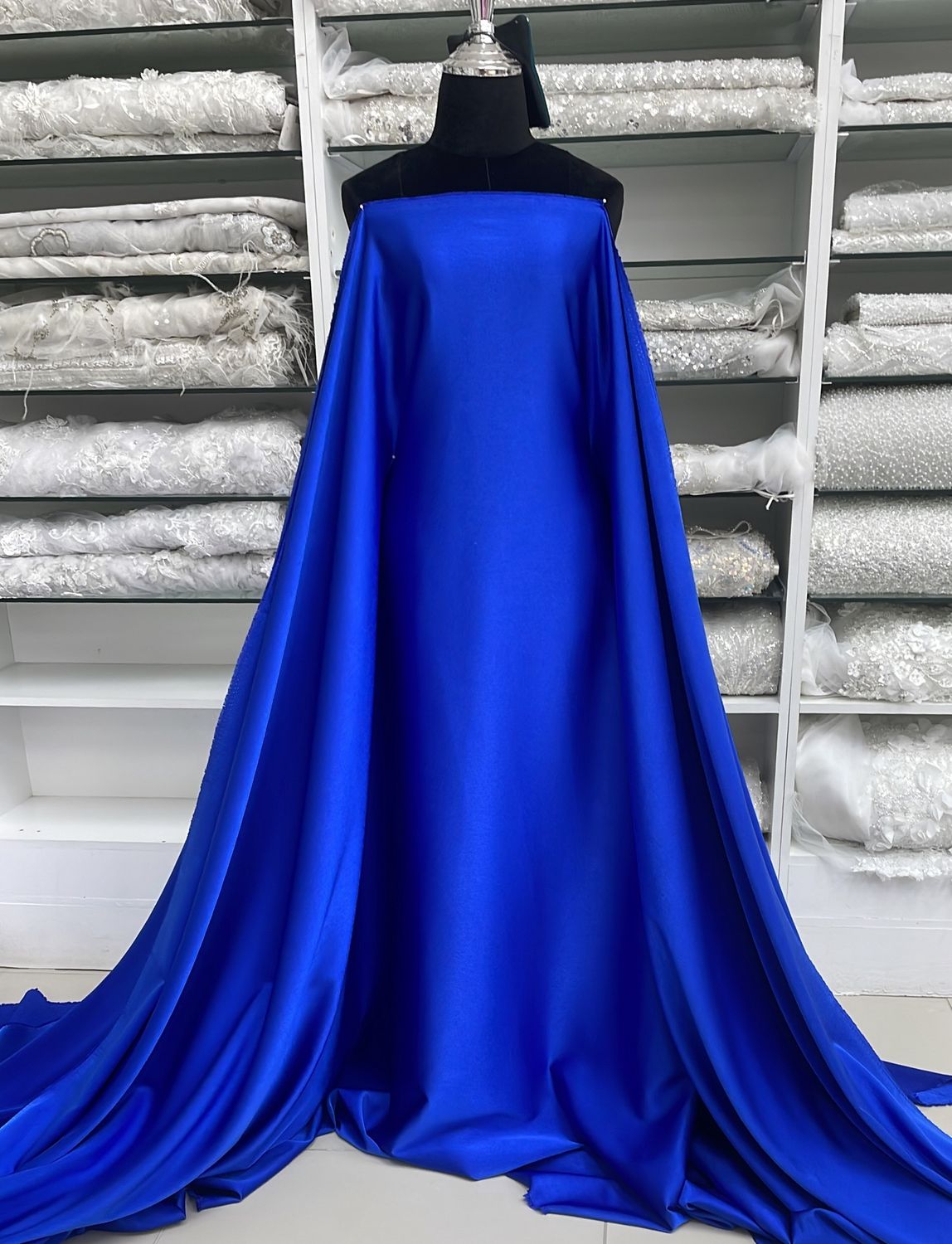 Crepe [ 17819 ] Crepe Crispy Plain Dyed/150cm/5g/ROYAL BLUE Col 10 - per Meter