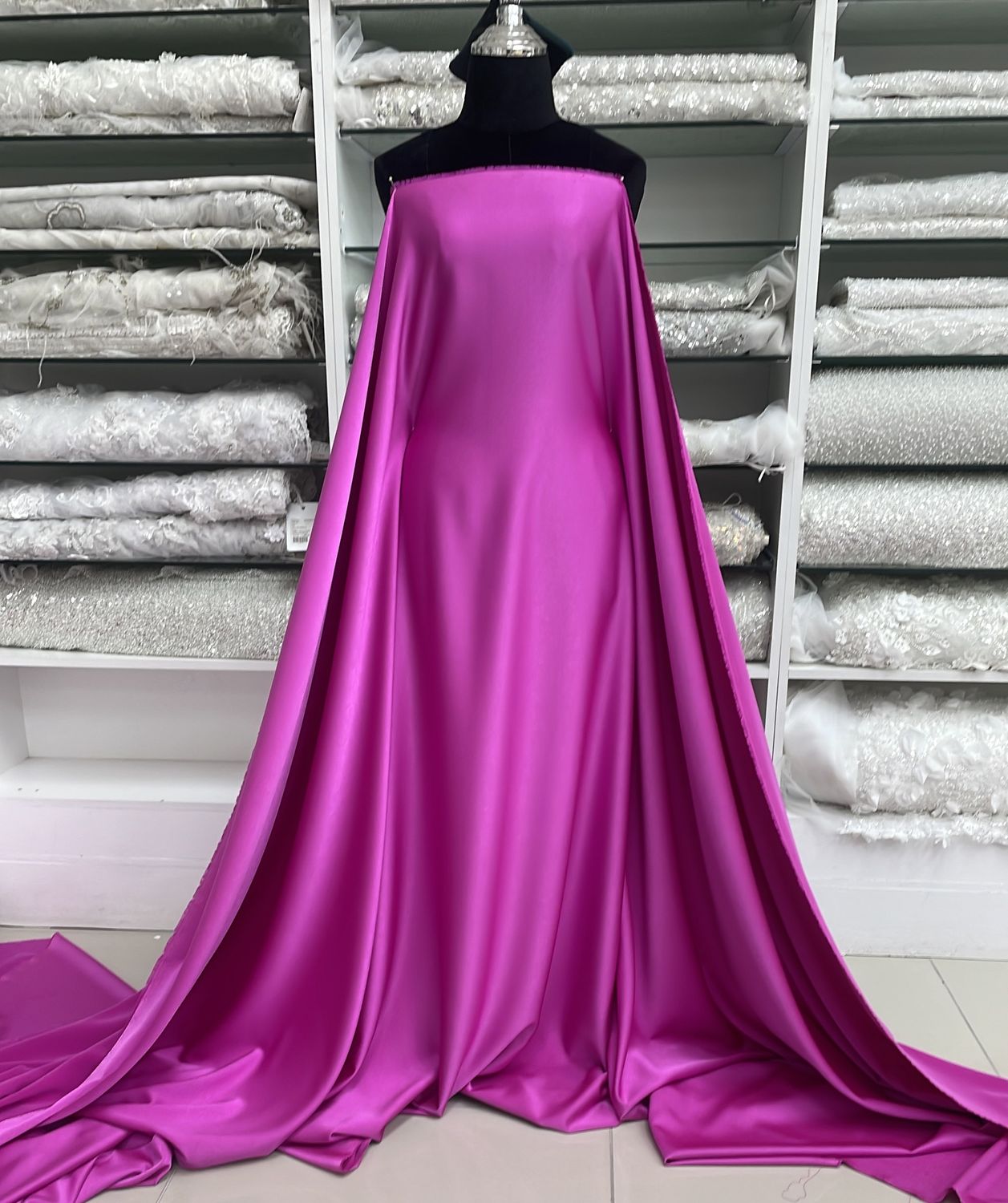 Crepe [ CCR-RO-18229-41 ] Crispy Crepe 150cm-CERISE Col 41 per Meter