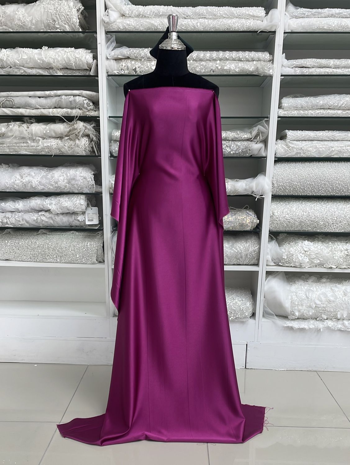 [ CCR-RO-18229-42 ] Crispy Crepe 150cm-MAGENTA Col 42 - per Meter