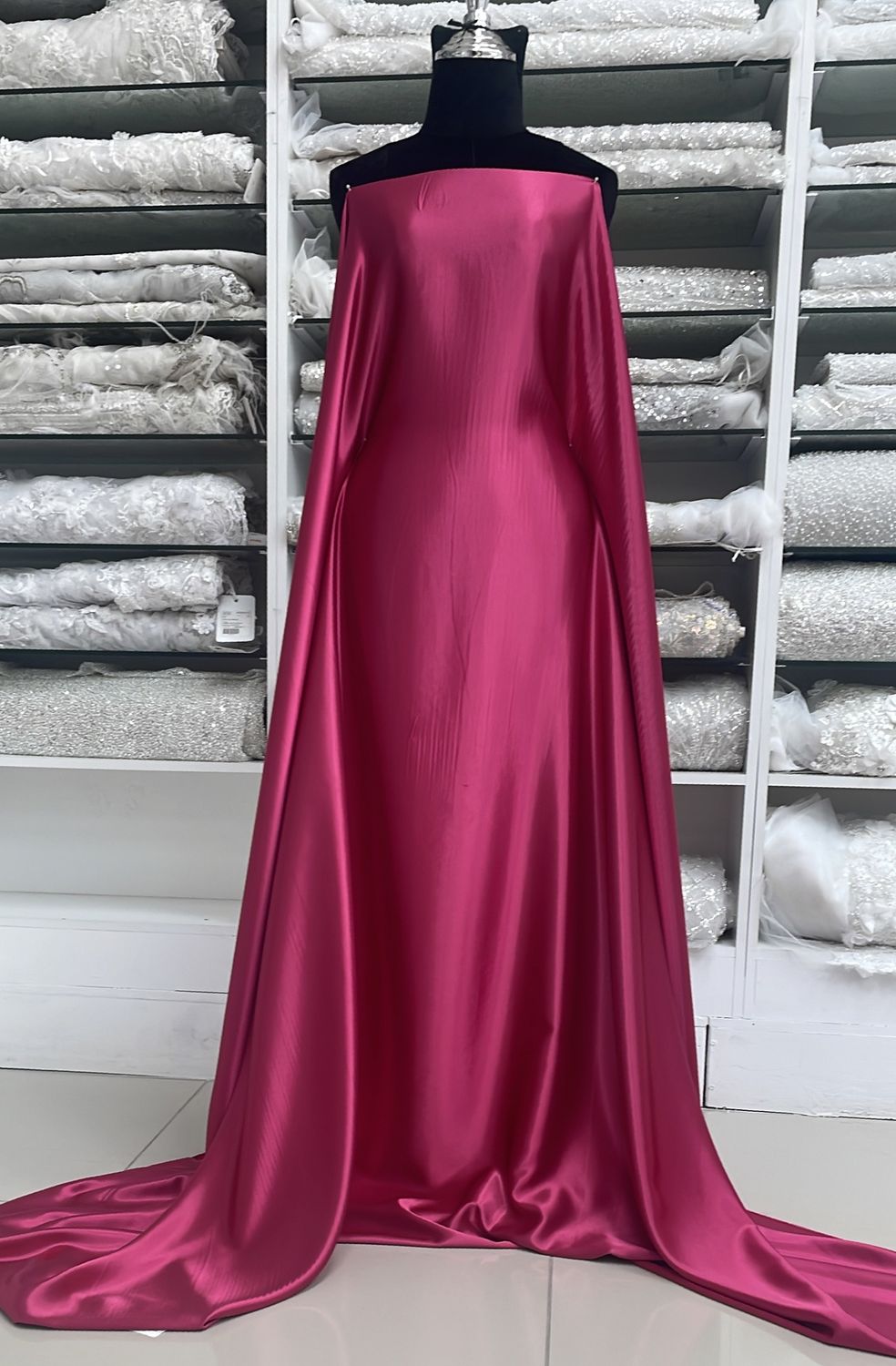 [ 23681 ] Satin Zara NonStr-150-Pink Yarrow-PY per Meter