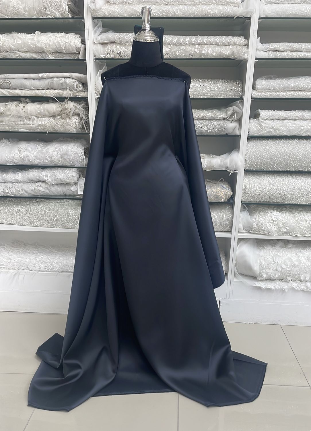 [ 21786 ] Satin Mikado Plain Dyed/150/5g/INK per Meter