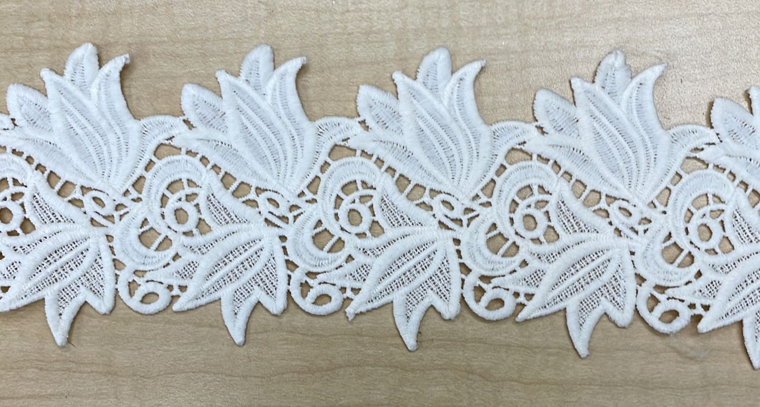 [ 15543 ] Lace Cotton Braid/10cm/5g/OFF WHITE per Meter