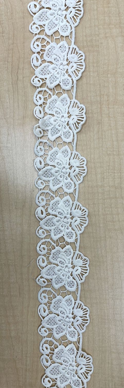 [ LACO-AF-R41-2 ] LaceCotton-7cm-CREAM per Meter