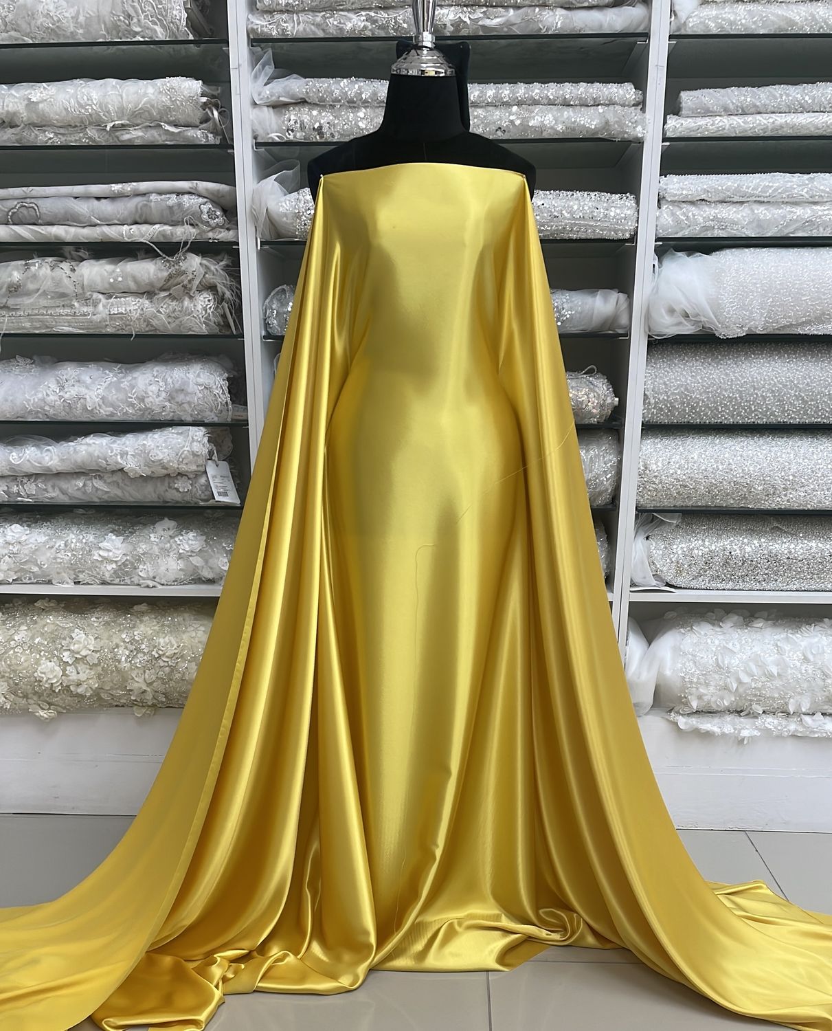 [ 23684 ] Satin Zara NonStr-150-Sulphur-S per Meter