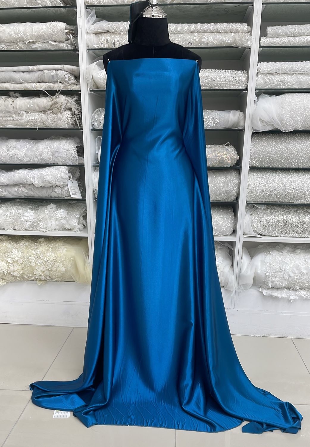 [ 15691 ] Satin Non Stretch Plain Dyed/150/5g/PETROL per Meter