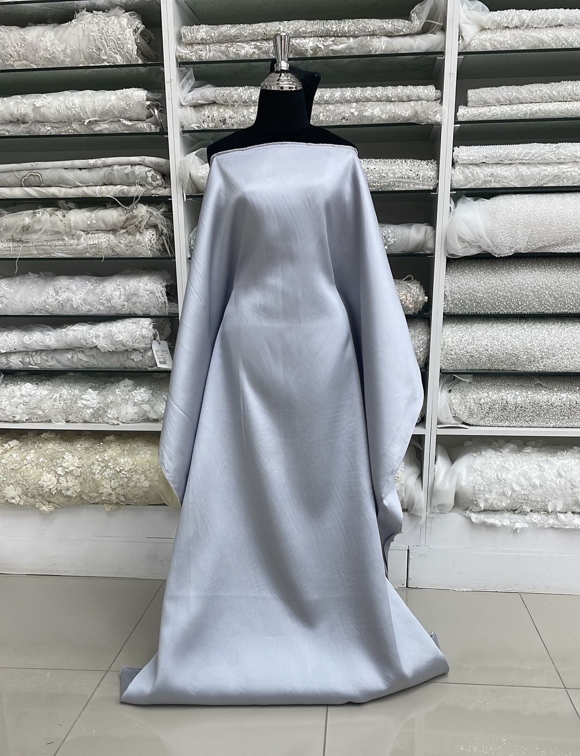 Satin Mikado Bridal  [ 15798 ] /150/5g/SILVER per Meter